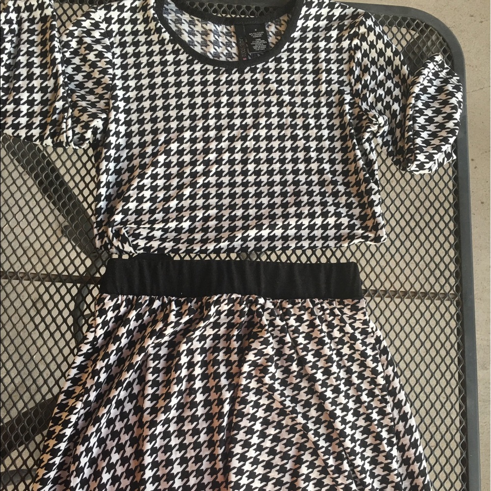 houndstooth top skirt set